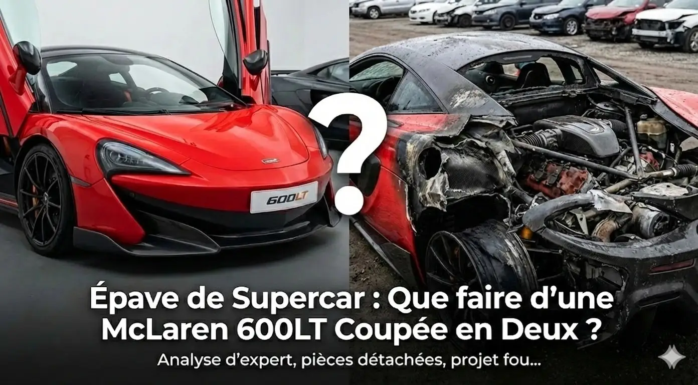Épave de Supercar : Que faire d'une McLaren 600LT Coupée en Deux ?